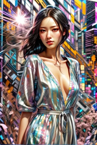 tsuneo,japanese sakura background,digiart,cheongsam,japanese woman,ninagawa,asian vision,hyperstimulation,yukata,asian woman,qipao,world digital painting,retro woman,neo,ffx,cyberscene,nikkatsu,araki,chiyonofuji,xiaoyu