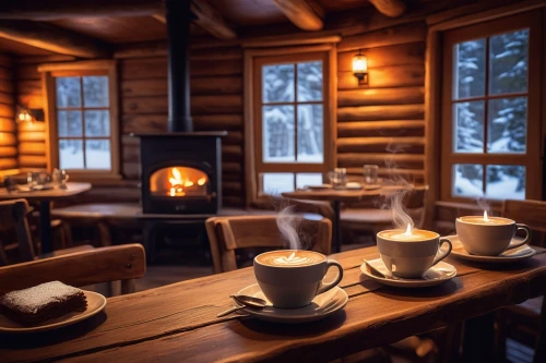 warm and cozy,coziness,cabane,hygge,winter house,alpine restaurant,warmth,coziest,winter drink,log fire,cozier,the cabin in the mountains,chalet,cosier,fireside,scandinavian style,wood stove,log cabin,winter village,mountain hut,Illustration,Japanese style,Japanese Style 14