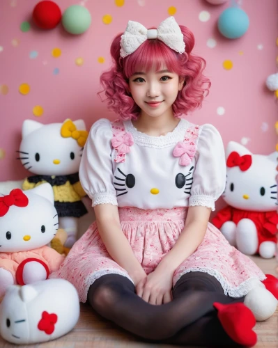 hello kitty,sanrio,japanese doll,doll cat,pamyu,japanese kawaii,doll kitchen,doll dress,kawaii girl,xiaolu,doll paola reina,anime japanese clothing,female doll,the japanese doll,chibiusa,kpp,minnie mouse,rohee,girl doll,doll's facial features,Art,Artistic Painting,Artistic Painting 32