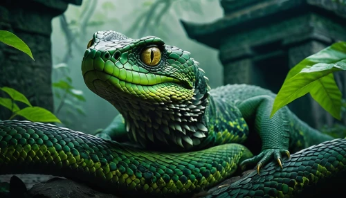 green python,emerald lizard,green iguana,green mamba,green tree snake,lagarto,basiliscus,ring-tailed iguana,trimeresurus,green tree python,iguana,pitviper,green snake,eastern water dragon,morelia viridis,agamas,green crested lizard,reptile,nonvenomous,basilisks,Illustration,Vector,Vector 09