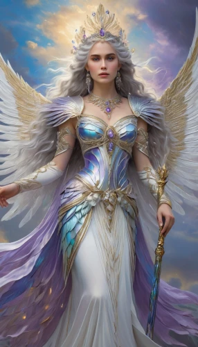 archangel,fantasy art,the archangel,goddess of justice,fantasy woman,fantasy picture,heroic fantasy,fairy queen,divine healing energy,ice queen,priestess,baroque angel,the snow queen,angel,angel wing,uriel,zodiac sign libra,angelology,fantasy portrait,angel wings,Art,Artistic Painting,Artistic Painting 04