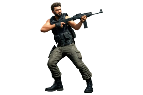 snipey,wall,grenadier,pubg mascot,assault rifle,fortnite,mercenary,png image,sniper,cargo pants,submachine gun,pubg mobile,png transparent,tactical,shooter game,mobile video game vector background,dissipator,marksman,man holding gun and light,colt,Illustration,Retro,Retro 19