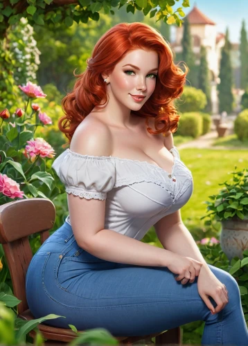 plus-size model,maureen o'hara - female,cinderella,plus-size,tiana,celtic woman,springtime background,ariel,fantasy woman,girl in the garden,fairy tale character,spring background,vanessa (butterfly),ginger rodgers,rapunzel,fantasy picture,kim,heidi country,plus-sized,dodge la femme,Unique,Pixel,Pixel 05