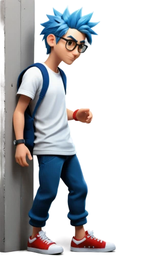 2d,mini e,3d figure,stylish boy,anime 3d,3d model,smurf figure,syndrome,yo-kai,game figure,boy,gnome,pubg mascot,cute cartoon character,3d man,gap kids,kid hero,kids glasses,mini,3d modeling,Illustration,American Style,American Style 01