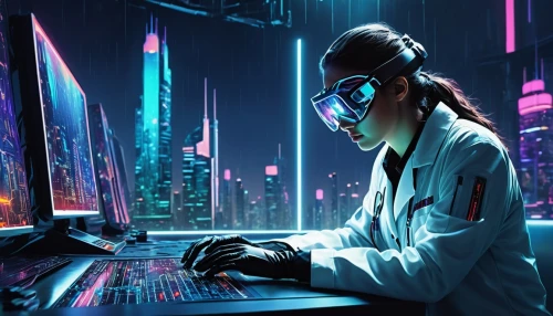 cyberpunk,cyber glasses,man with a computer,cyber crime,cyber,hacker,neon human resources,cyberspace,hacking,girl at the computer,computer freak,coder,pandemic,cybercrime,computer business,sci fiction illustration,computer science,cyber security,cybersecurity,computer game,Conceptual Art,Graffiti Art,Graffiti Art 12