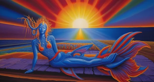 tretchikoff,klarwein,psychosynthesis,shamanic,hildebrandt,sirene,wieslaw,anishinabe,laduke,surrealism,ojibway,huichol,indigenous painting,wyland,shamanism,sundancer,tantoo,mythography,goodsell,surrealist,Illustration,Abstract Fantasy,Abstract Fantasy 21