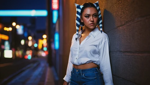 photo session at night,street shot,background bokeh,japanese woman,lumidee,rey,asian woman,alleyways,retro woman,alley cat,alleyway,alley,city ​​portrait,roimata,katara,geisha,bokeh effect,ahsoka,nahri,leia,Photography,Documentary Photography,Documentary Photography 04