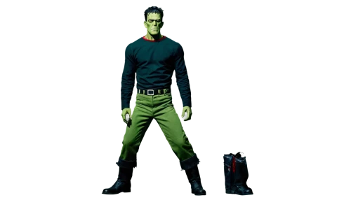 halloween frankenstein,derivable,shadowmen,standing man,shadowman,3d man,frankenstein,pixton,green black,frankenstein monster,greenscreen,reanimator,man holding gun and light,personaje,deucalion,green background,walking man,green skin,murdoc,rotoscope,Conceptual Art,Oil color,Oil Color 13