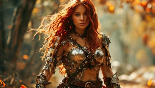 seelie,female warrior,triss,warrior woman,witchblade,elven,tuatha,celtic queen,elvish,sigyn,fantasy woman,dryad,sorceress,enchantress,autumn background,firestar,wiglaf,irisa,the enchantress,dryads