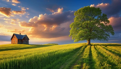 meadow landscape,home landscape,landscape background,rural landscape,farm landscape,nature landscape,beautiful landscape,green landscape,landscapes beautiful,background view nature,landscape nature,farm background,countryside,natural scenery,natural landscape,landscape photography,lonely house,the natural scenery,green fields,wheat field,Photography,General,Realistic