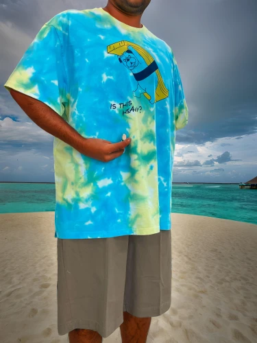beach background,aloha,luau,isolated t-shirt,mahi mahi,mahi-mahi,south seas,molokai,hawaiian,ocean background,tahiti,bora-bora,tropics,parrotfish,surf fishing,tie dye,fiji,blue hawaii,atoll,ice cube,Male,South Americans,XXXL,Polo Shirt and Shorts,Outdoor,Waterhouse