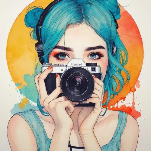 camera illustration,a girl with a camera,camera drawing,photographer,photo-camera,camera photographer,the blonde photographer,taking photo,camera,lense,camerist,photo camera,taking picture,mamiya,minolta,portrait photographers,photo lens,nikon,dslr,photographers,Illustration,Paper based,Paper Based 19