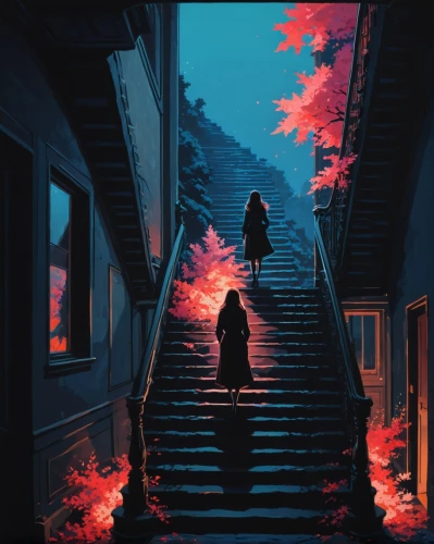 kyoto,senju,night scene,sadozai,uchiha,kiyomizu,girl walking away,girl on the stairs,nezumi,kurosawa,fire background,kizu,samurai,monogatari,world digital painting,taijutsu,digital painting,kunitachi,lanterns,akatsuki,Conceptual Art,Fantasy,Fantasy 32