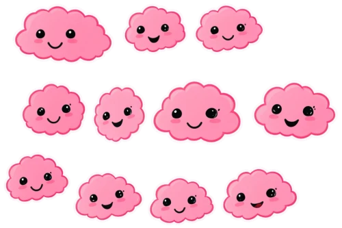 slimes,puffy hearts,smilies,blobs,slowpokes,kirby,korb,cupcake background,tamagotchis,pompoms,macaron pattern,roses pattern,bifaces,pobjoy,kirbyjon,pink vector,flum,pushpins,pinkies,masuku,Unique,Design,Sticker