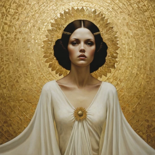 princess leia,star mother,mary-gold,baroque angel,the magdalene,the prophet mary,eucharistic,christ star,priestess,art deco woman,venus,accolade,the angel with the veronica veil,white lady,angel,tilda,mary 1,the angel with the cross,golden crown,seven sorrows,Illustration,Realistic Fantasy,Realistic Fantasy 09