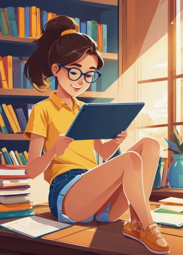 girl studying,bookworm,kids illustration,study,sci fiction illustration,librarian,little girl reading,study room,reading glasses,scholastic,girl at the computer,reading,studious,children studying,tutoring,tutor,scholar,studied,girl drawing,bookworms,Illustration,Vector,Vector 01