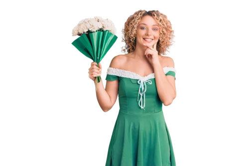 hilarie,celtic woman,elven flower,fanning,flower fairy,green dress,irishwoman,green and white,magnolieacease,in green,fiordiligi,holding flowers,vert,emerald,aventurine,green,flowers png,lindsey stirling,floret,bellefleur,Illustration,Realistic Fantasy,Realistic Fantasy 14