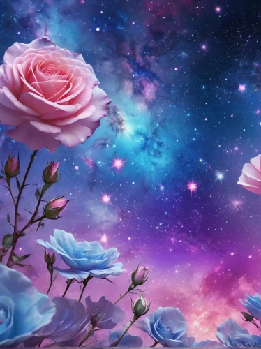 flower background,floral digital background,floral background,flower wallpaper,pink floral background,cosmic flower,full hd wallpaper,flowers celestial,fairy galaxy,sky rose,beautiful wallpaper,flowers png,unicorn background,pink roses,landscape rose,free background,noble roses,cosmos field,digital background,purple wallpaper,Illustration,Japanese style,Japanese Style 09