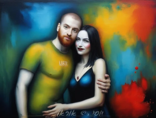 oil painting on canvas,oil painting,young couple,man and wife,oil on canvas,two people,art painting,romantic portrait,couple in love,love couple,custom portrait,man and woman,beautiful couple,glass painting,photo painting,loving couple sunrise,gothic portrait,couple,eurythmics,oil paint,Illustration,Abstract Fantasy,Abstract Fantasy 01