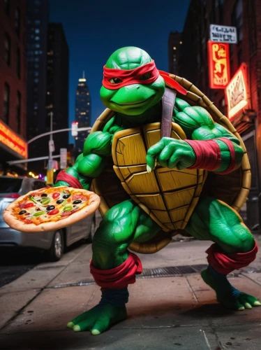 teenage mutant ninja turtles,michelangelo,trachemys,raphael,turtle,land turtle,terrapin,green turtle,order pizza,trachemys scripta,turtles,leonardo,pizza service,pizza stone,digital compositing,tortoise,pizza supplier,yoshi,water turtle,neon body painting,Illustration,Paper based,Paper Based 14