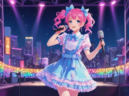 chieri,walkure,tokimeki,seiran,vocaloid,kanon,siro,decora,music festival,kanata,singing,momoka,life stage icon,urarina,concert stage,harmonix,circus stage,michiru,nanami,kandari,Illustration,Japanese style,Japanese Style 08