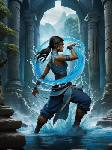 korra,inara,katara,teferi,sokka,thingol,kitana,zarina,chima,pandav,kahlan,kongfu,seregil,xufeng,korana,mahadev,airbender,kshetra,nessa,alani,Illustration,Black and White,Black and White 01