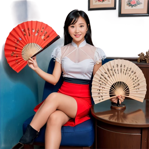 vintage asian,korean fan dance,asian umbrella,xiaofei,yangmei,xuyen,asian costume,color fan,xiaohui,huiyong,jianqi,phuquy,xiaomei,yingjie,fan,xuhui,pin-up model,nguyen,qipao,vietnamese woman,Illustration,Realistic Fantasy,Realistic Fantasy 39