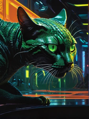 alleycat,citycat,cat vector,felino,sci fiction illustration,tron,gato,scourge,panther,cyberpunk,cyberian,jaguar,kats,eqecat,bubastis,cybernet,acat,tnr,cybercity,tiga,Conceptual Art,Sci-Fi,Sci-Fi 23