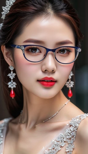 eye glass accessory,lace round frames,bridal jewelry,reading glasses,bridal accessory,silver framed glasses,asian woman,vietnamese woman,wedding glasses,miss vietnam,eye glasses,jewelry manufacturing,romantic look,asian vision,eyeglasses,spectacles,optician,women fashion,bridal clothing,eyewear,Photography,General,Natural