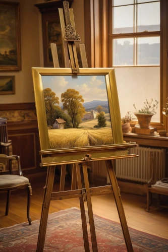 easel,mesdag,martinu,pallens,italian painter,zoffany,meticulous painting,photo painting,eversen,mauritshuis,photorealist,onderdonk,art painting,painting,holburne,home landscape,oil painting,hemswell,watercolourist,easels,Illustration,Retro,Retro 01