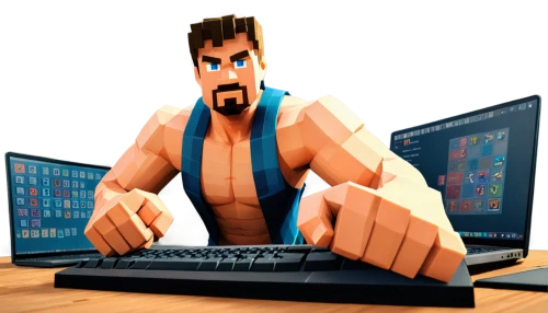 3d render,3d model,3d rendered,sfm,man with a computer,blur office background,cinema 4d,deskpro,voxel,anime 3d,3d background,computer freak,mcafee,computer graphics,computer graphic,3d modeling,voxels,computer art,computadora,render,Unique,Pixel,Pixel 03