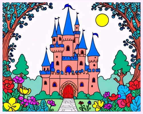 fairy tale castle,coloring pages,coloring page,fairytale castle,coloring picture,fairy tale icons,fairy tale character,disney castle,children's fairy tale,cinderella's castle,fairy tale,coloring pages kids,coloring for adults,cinderella castle,fairytale,fairytale characters,fairy tale castle sigmaringen,houses clipart,castel,castle of the corvin,Illustration,Realistic Fantasy,Realistic Fantasy 02