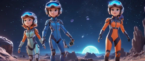 kratts,valerian,lost in space,pleiades,spacesuits,mercurys,cosmonauts,xeelee,vados,taikonauts,zenon,spacefarers,skyers,tron,winx,canonesses,digistar,ssx,astronautical,stewardesses,Unique,3D,3D Character