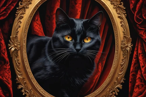 black cat,cat portrait,cat frame,mirror of souls,magic mirror,gothic portrait,halloween black cat,the mirror,cat image,self-reflection,the cat,cat,red cat,mirror frame,chartreux,black velvet,feline,mirror image,halloween cat,pferdeportrait,Conceptual Art,Daily,Daily 15