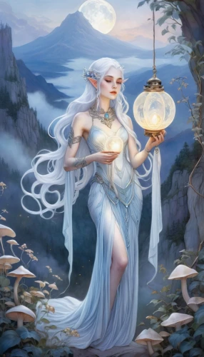 sorceress,light bearer,fantasy picture,zodiac sign libra,fantasy portrait,fantasy art,blue enchantress,faerie,elven,candlemaker,the snow queen,fae,the enchantress,the zodiac sign pisces,white rose snow queen,crystal ball,priestess,merfolk,summoner,the night of kupala,Art,Artistic Painting,Artistic Painting 32