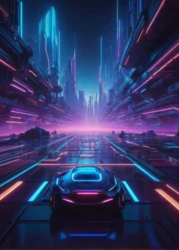 3d car wallpaper,futuristic landscape,futuristic,neon arrows,light track,80's design,i8,futuristic car,80s,cyberpunk,audi e-tron,electric,elektrocar,retro background,4k wallpaper,autonomous driving,zoom background,ufo interior,abstract retro,cyberspace,Conceptual Art,Sci-Fi,Sci-Fi 20