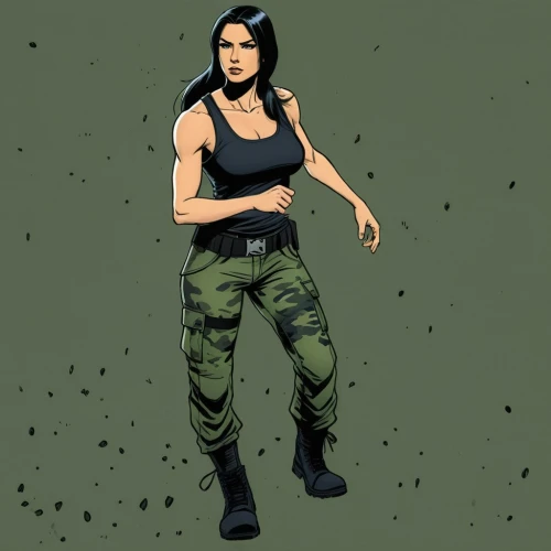 muscle woman,lara,ballistic vest,gi,vector art,vector girl,female warrior,vector illustration,cargo pants,digital drawing,comic character,kosmea,woman holding gun,lori,strong woman,digital illustration,game drawing,nikita,digital painting,jumpsuit,Illustration,Black and White,Black and White 10