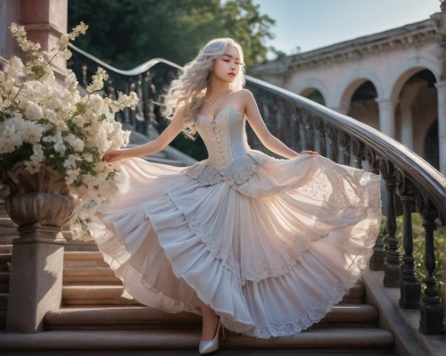 peignoir,quinceanera,girl in a long dress,wedding dress,quinceaneras,cinderella,wedding dresses,bridal dress,bridal gown,vintage dress,evening dress,ball gown,ballgown,rapunzel,elegant,elegance,fairy queen,tahiliani,wedding gown,enchanting,Conceptual Art,Fantasy,Fantasy 04