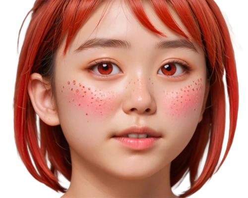 rosacea,red skin,portrait background,set of cosmetics icons,natural cosmetic,photorealistic,digital painting,woori,red plum,cosmetic,xiaoxi,doll's facial features,cinnamon girl,world digital painting,rie,3d rendered,fantasy portrait,digital art,chickenpox,polkadot,Illustration,Japanese style,Japanese Style 02