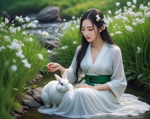 guqin,lily of the field,yinzhen,hanfu,white blossom,lily of the valley,jinling,lilly of the valley,kunqu,lotus flowers,zhui,shizong,xiaohui,ao dai,jianyin,white lily,yuexiu,lotus blossom,lilies of the valley,zhiyuan,Conceptual Art,Fantasy,Fantasy 03
