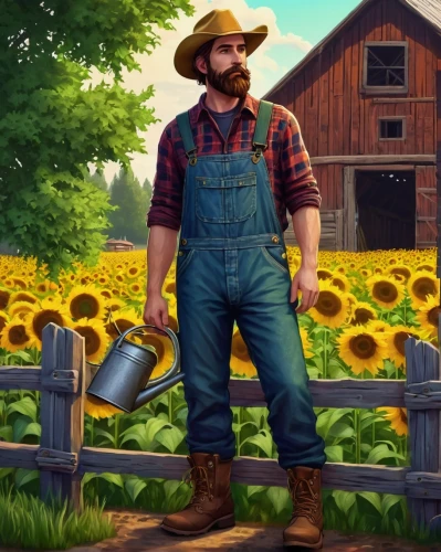 farmer,fieldsman,sunflower field,bunyan,offerman,arthur,farmhand,farmboy,farmer in the woods,sunflowers,sunflower coloring,farm background,appalachia,grassman,agrarianism,flowerdale,country style,landscaper,tarnation,farm set,Photography,Artistic Photography,Artistic Photography 11