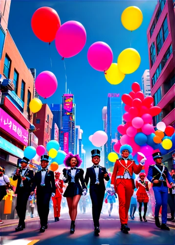 colorful balloons,pink balloons,rainbow color balloons,red balloons,corner balloons,popmart,colorful city,balloons,star balloons,parachuters,ballons,balloons flying,candyland,pallonji,parade,balloonist,world digital painting,bloons,new year balloons,balloon,Conceptual Art,Sci-Fi,Sci-Fi 26