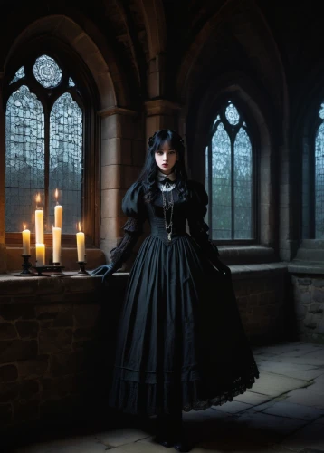 gothic portrait,gothic woman,gothic dress,gothic style,gothic,dark gothic mood,goth whitby weekend,candlemaker,gothicus,whitby goth weekend,headmistress,candelight,vicar,victorian lady,clergywoman,black candle,ecclesiastic,candlelit,goth woman,candlelight,Art,Artistic Painting,Artistic Painting 28