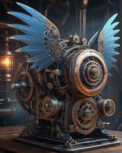 steampunk gears,steampunk,wind engine,mechanician,orchestrion,clockmaker,mechana,plane engine,cerus,tock,jet engine,engine,turbogenerator,steam engine,cog,steamhammer,multiengine,machinist,propulsion,mechanizing,Illustration,Realistic Fantasy,Realistic Fantasy 16