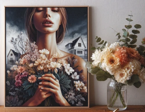 flower painting,boho art,girl in flowers,floral and bird frame,flowers frame,floral silhouette frame,flower wall en,flower frame,floral frame,flower art,flower frames,beautiful girl with flowers,flower arranging,watercolor frame,oil painting on canvas,photo painting,peony frame,girl picking flowers,floral composition,frame flora