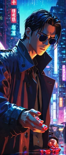 cyberpunk,cyber glasses,would a background,game illustration,cyber,tokyo city,cg artwork,matrix,yukio,hk,terminator,background image,hong,dusk background,futuristic,tokyo,dealer,jacket,80s,2d,Illustration,Japanese style,Japanese Style 03