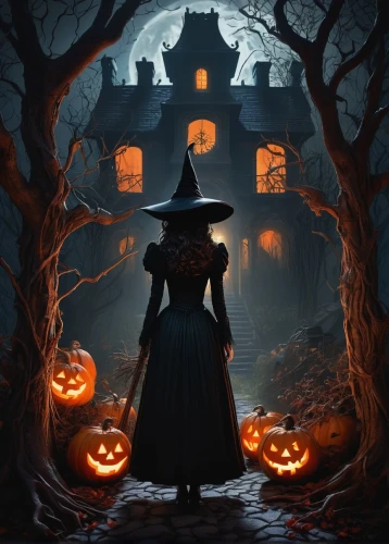 halloween illustration,halloween background,halloween poster,halloween wallpaper,halloween scene,samhain,witch's house,halloween witch,the witch,witch house,jack o'lantern,jack o' lantern,halloween and horror,witchfinder,schierstein,bewitching,halloweenkuerbis,witching,pumpkin lantern,hallows,Art,Artistic Painting,Artistic Painting 34