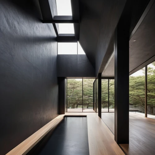adjaye,cubic house,cantilevered,dark cabinetry,japanese-style room,cube house,skylights,folding roof,associati,frame house,black cut glass,glass roof,zumthor,archidaily,mirror house,cantilever,inverted cottage,timber house,dunes house,corten steel,Illustration,Black and White,Black and White 32