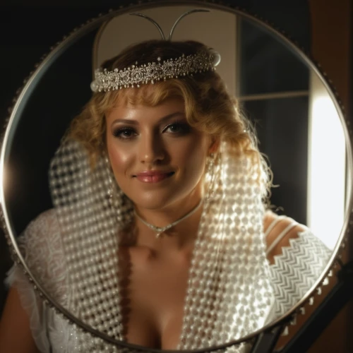 miss circassian,blonde in wedding dress,bridal clothing,bride,wedding photography,bridal,bridal accessory,bridal dress,bridal jewelry,bride getting dressed,diadem,silver wedding,makeup mirror,social,roaring 20's,roaring twenties,bridal veil,headpiece,the angel with the veronica veil,dead bride,Photography,General,Realistic