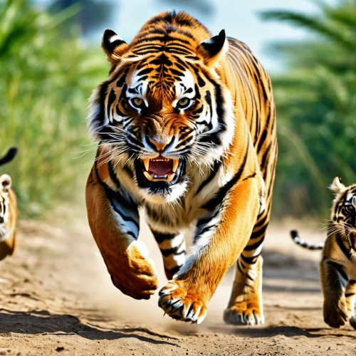 wild animals crossing,animals hunting,tigers,wild animals,wildlife,animal photography,tiger cub,animal train,asian tiger,exotic animals,chestnut tiger,young tiger,toyger,big cats,wild cat,tiger cat,bengalenuhu,family outing,woodland animals,a tiger,Photography,General,Realistic